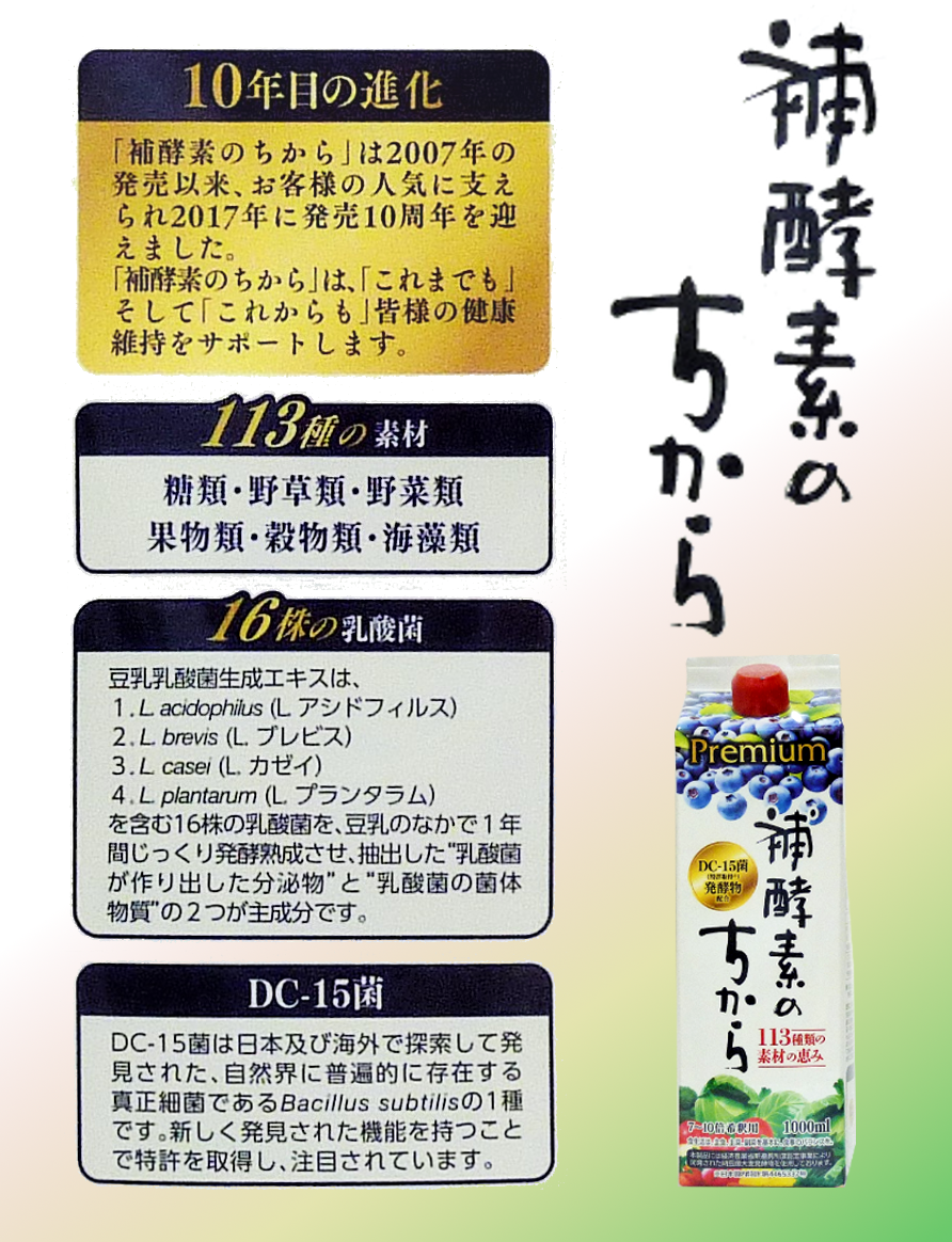 補酵素のちからパンフレット風画像